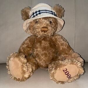 Vintage Burberry Fragrances 2006 Y2K Collectible Teddy Bear - Nova Check Hat